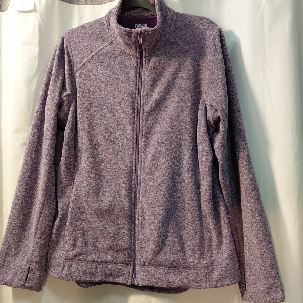 DULUTH TRADING Women's Frost Lake Fleece Full Zip Size L Purple‎